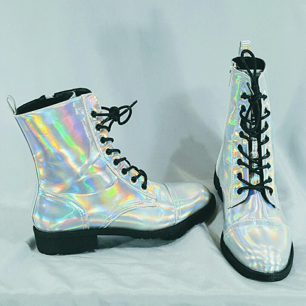 New Holographic Combat Boots